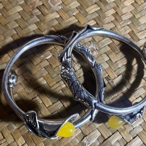 Silver Bracelets with Stone. Must Have Small Hands. Bracelets are not Adjustable